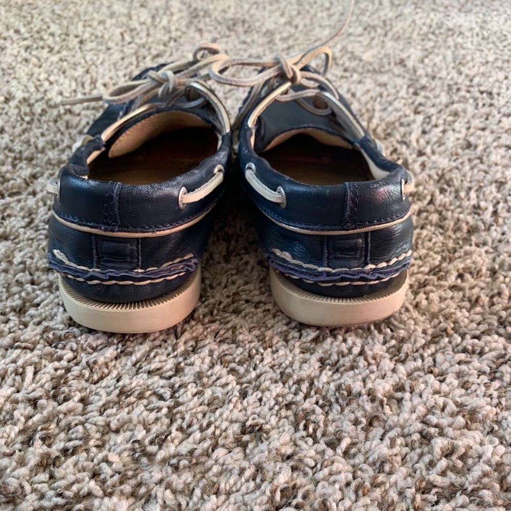 Sperry top sided boat shoe navy leather - Picture 6 of 10
